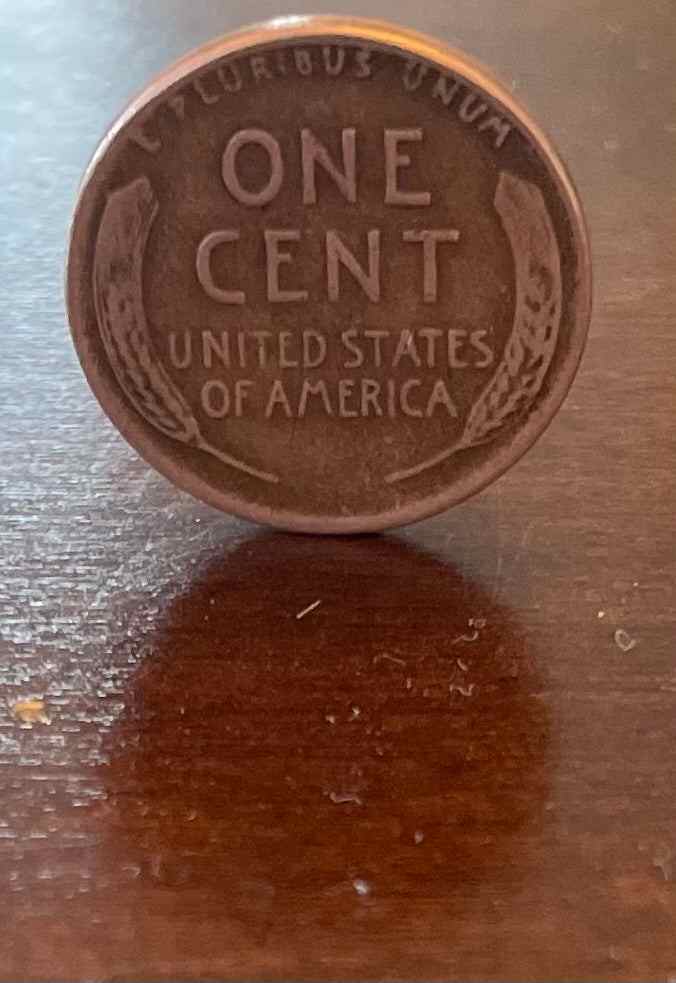 Beautiful 1955 wheat penny featuring Lincoln's silhouette, first auctioned on Rarity Rack.