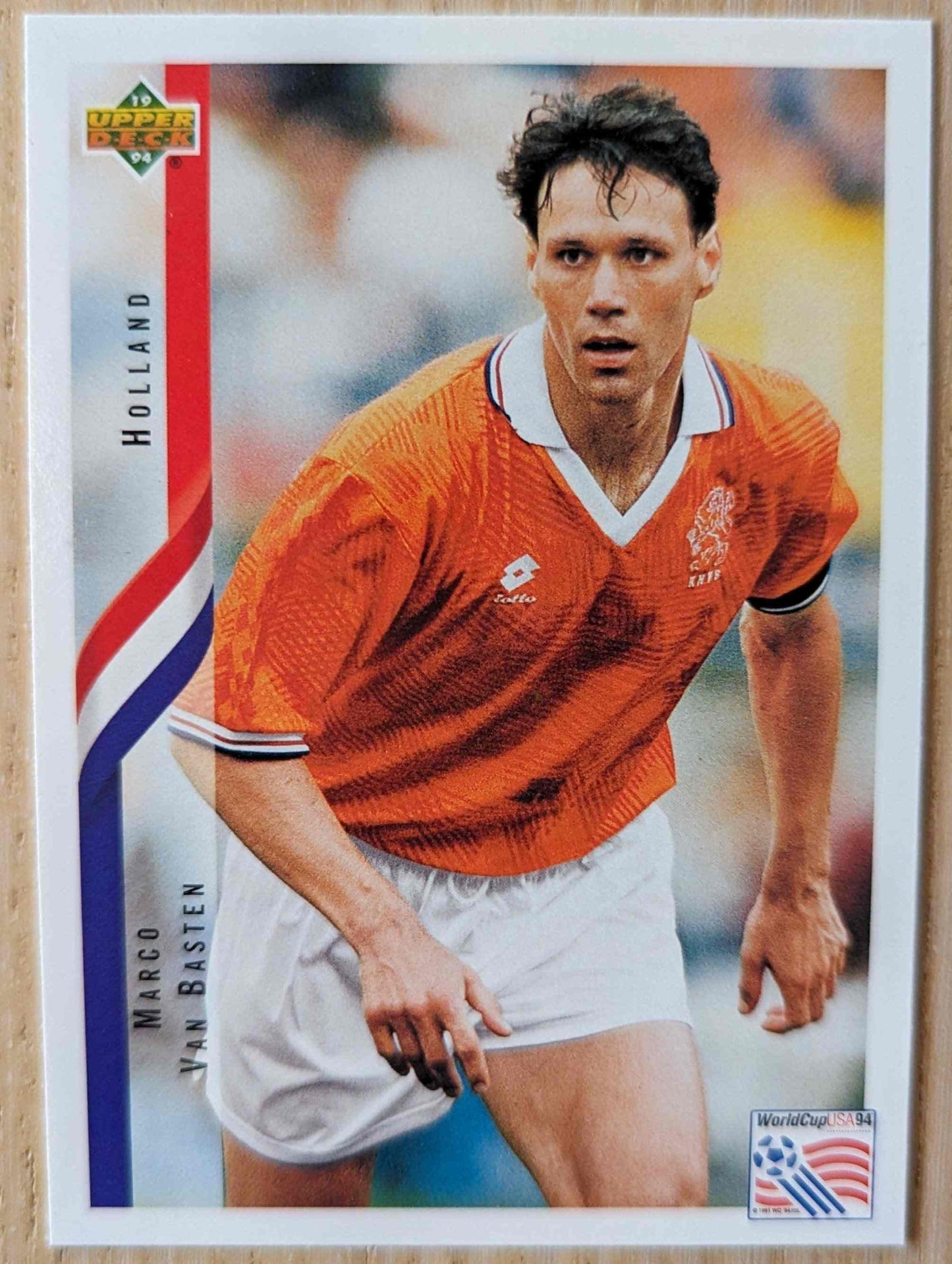 1994 Upper Deck World Cup Contenders Marco Van Basten card #178 English/Spanish edition.