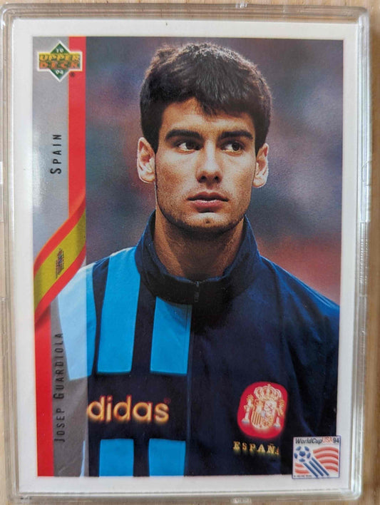 1994 Upper Deck World Cup Contenders Josep Guardiola card #155 English/German edition.