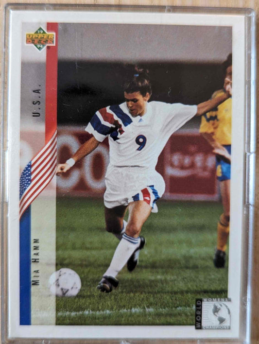 1994 Upper Deck World Cup Soccer Mia Hamm #268 Rookie Card Team USA.