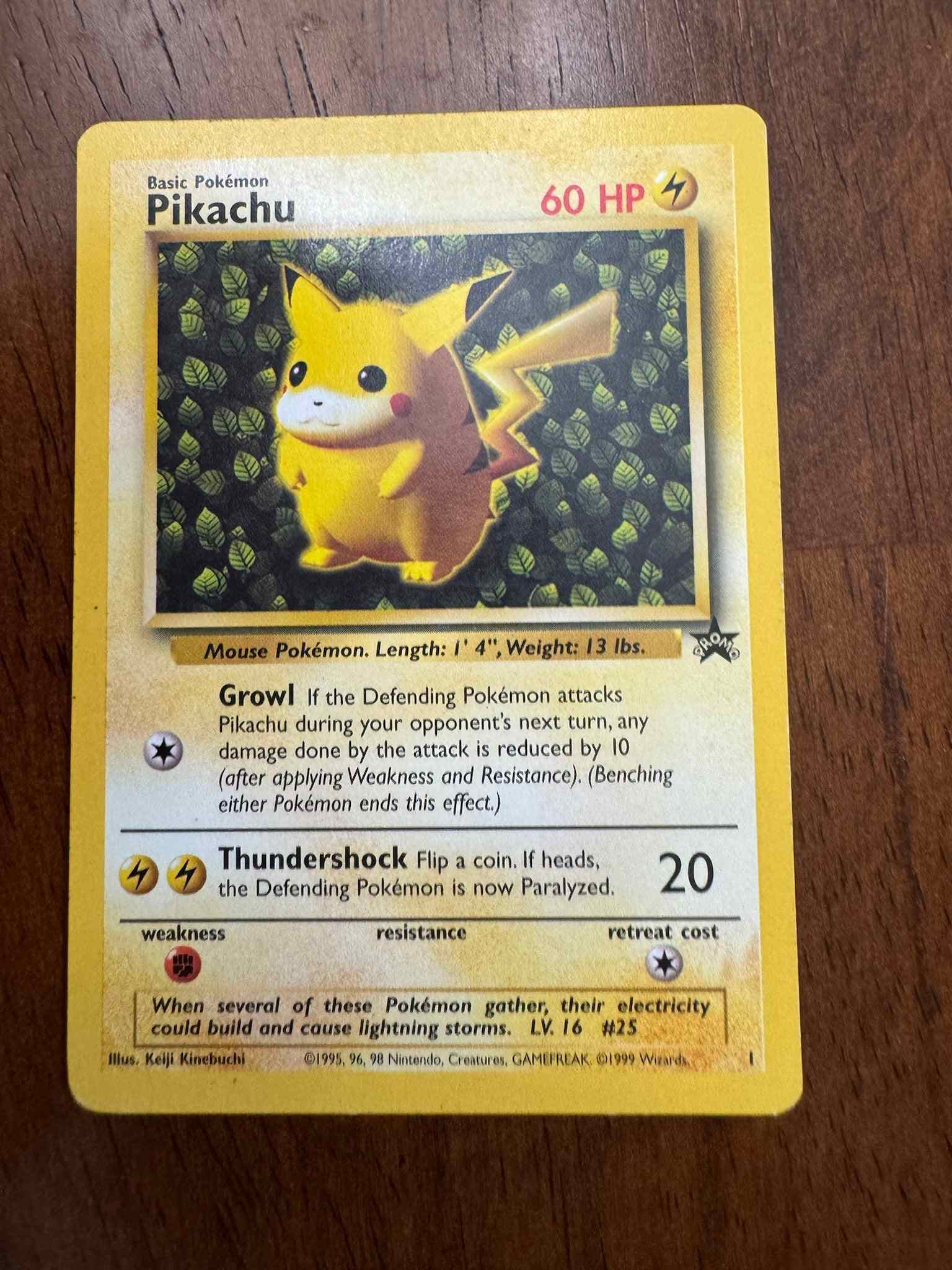 WoTC Promo Pikachu special edition card for collectors.