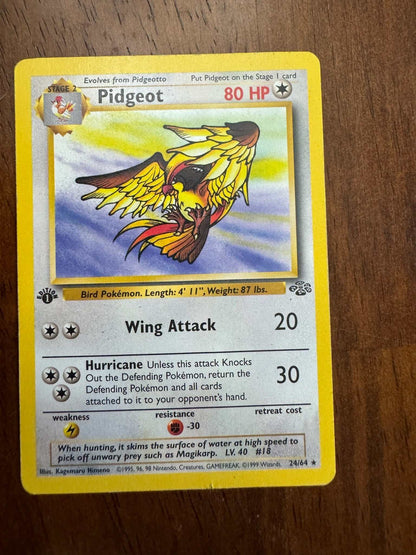 Jungle #24/64 Pidgeot card from the Jungle expansion set, featuring Pidgeot design.