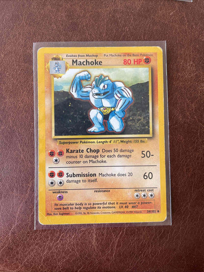 1995 Pokemon non-holo card featuring Machoke.