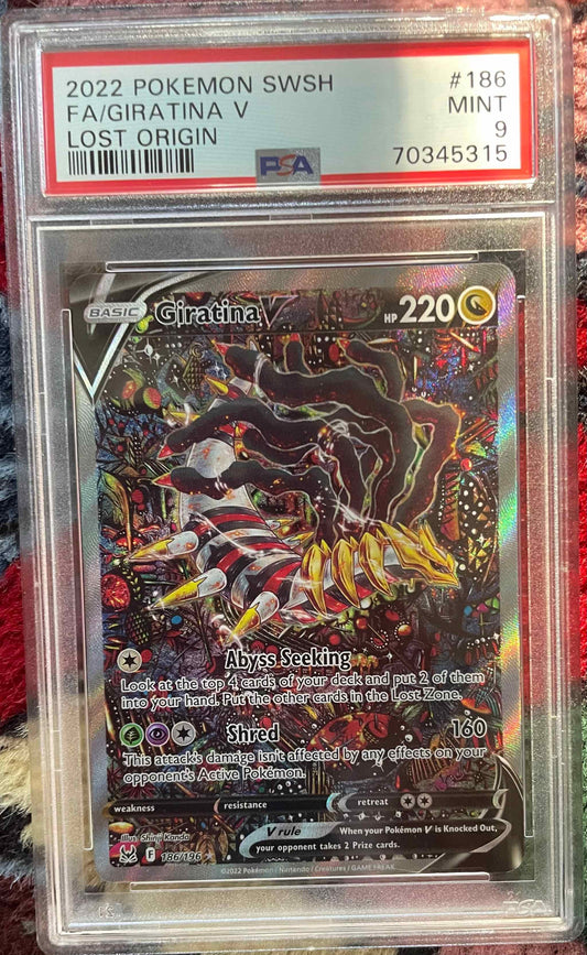 Lost Origin #186/196 Giratina V (Alternate Full Art) PSA 9