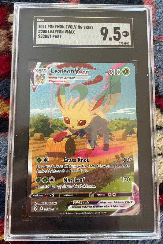 Evolving Skies #205/203 Leafeon VMAX (Alternate Art Secret) SGC 9.5
