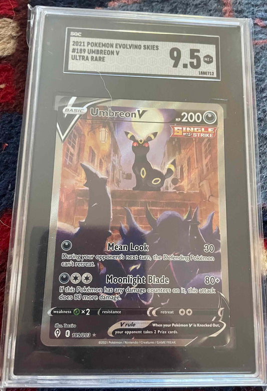 Evolving Skies Umbreon V Alternate Full Art Card SGC 9.5 Rating