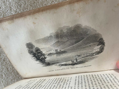 1848 1st Edition JACOB ABBOTT "A Summer in Scotland" by Jacob Abbott with red cover and ornate design.