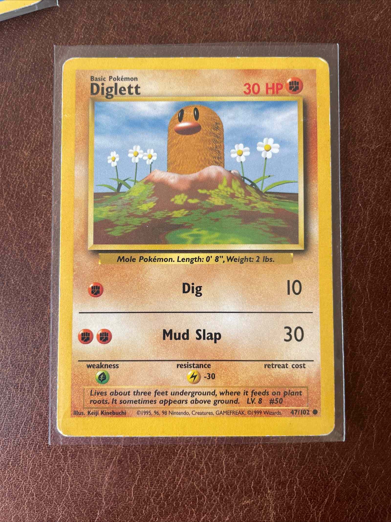 1995 Pokemon non-holo card lot featuring Diglett.