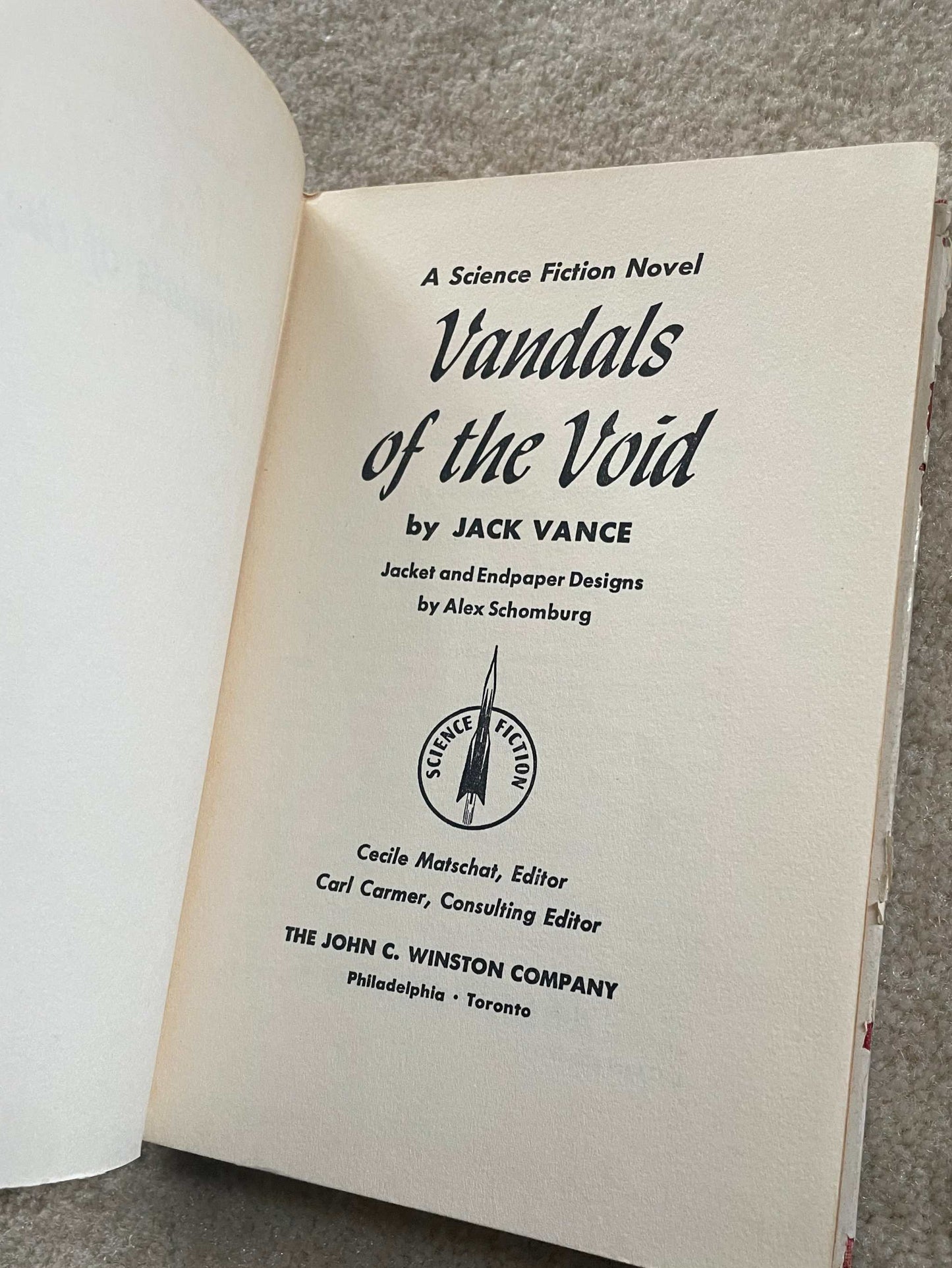 Lot of 4 Winston Science Fiction First Editions – Jack Vance, Del Rey, Marsten – 1950s Vintage Sci-Fi