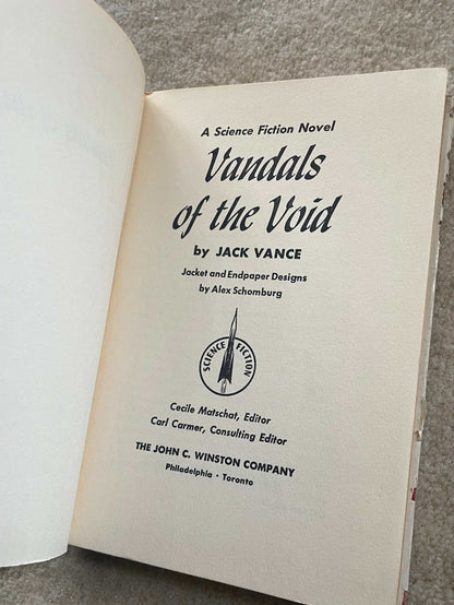 Lot of 4 Winston Science Fiction First Editions – Jack Vance, Del Rey, Marsten – 1950s Vintage Sci-Fi