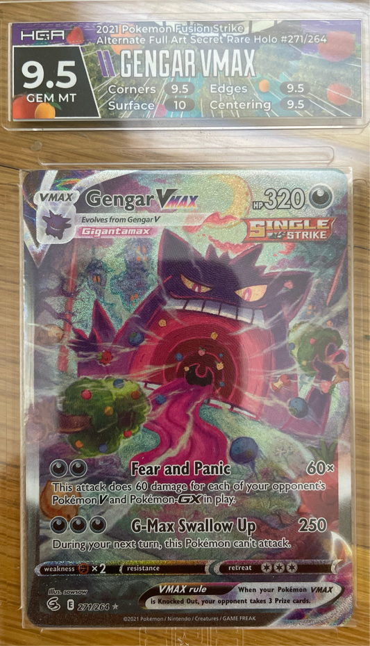 Fusion Strike Gengar VMAX Alternate Art Secret Card HGA 9.5
