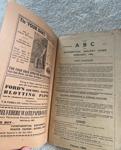 The ABC or Alphabetical Railway Guide - February 1944