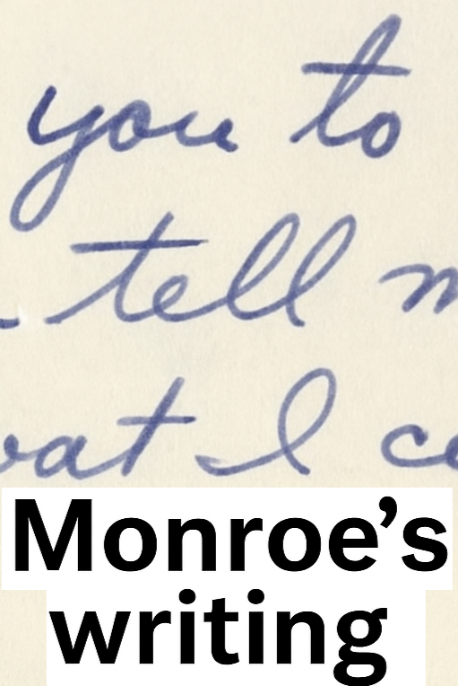 Marilyn Monroe Relic Card – Eternal Cuts – Compelling Handwriting Fragment ("day, called")