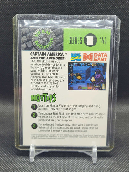 Team Blockbuster 1992 series 1 #44 Captain America and the Avengers