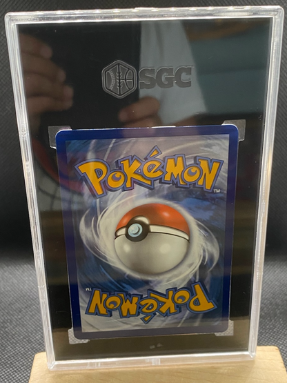 Evolving Skies Sylveon VMAX SGC 10 graded alternate art card in protective case.