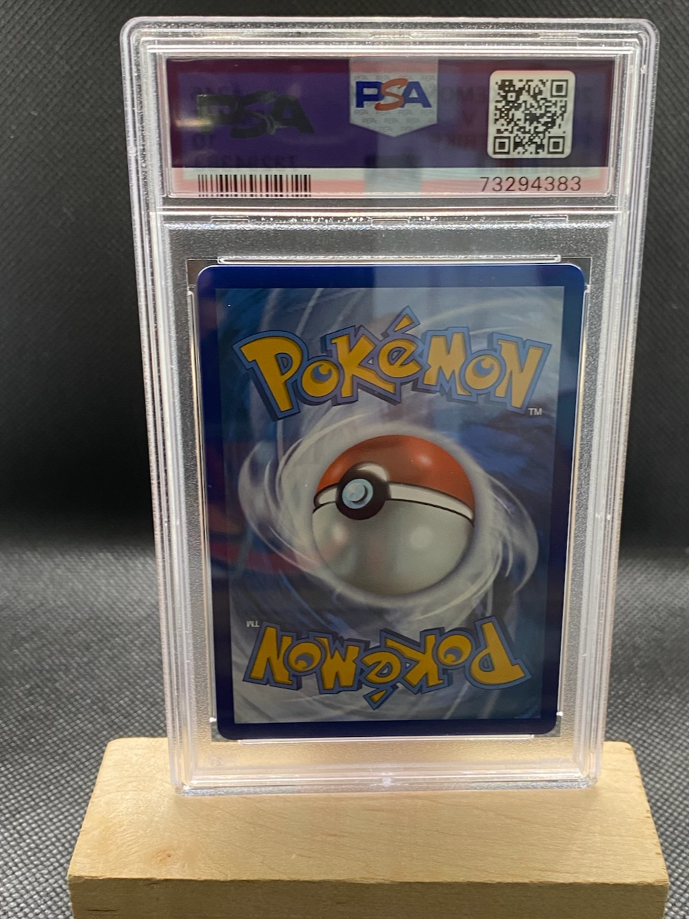 Fusion Strike Celebi V Alternate Full Art card in graded PSA display.