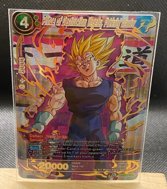 Vegeta ALT ART Prince of Destruction Dragon Ball Super card, prideful warrior design.