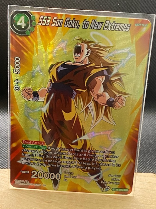 ALT ART - SS3 Son Goku, to New Extremes FOIL Dragon Ball Super Card Game NM/M with stunning artwork.