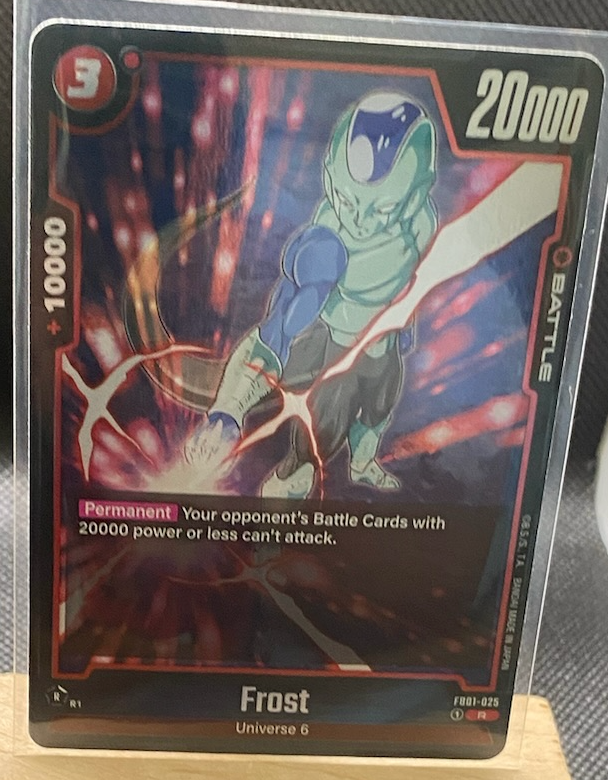 DBS Fusion World foil card featuring Frost Awakened Pulse with 20000 power and premium artwork