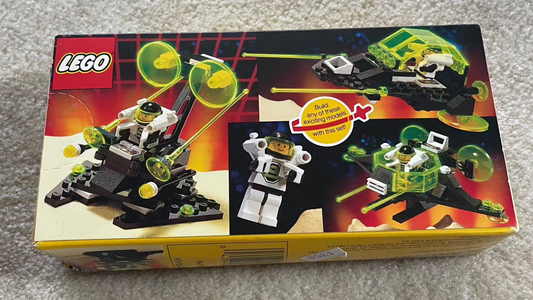 Sealed Lego 6878 Blacktron Sub Orbital Guardian set box with space-themed design and minifigure.