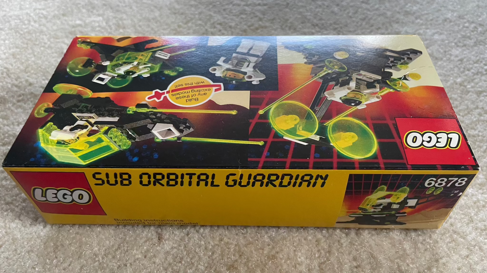 Sealed Lego 6878 Blacktron Sub Orbital Guardian vintage set box.