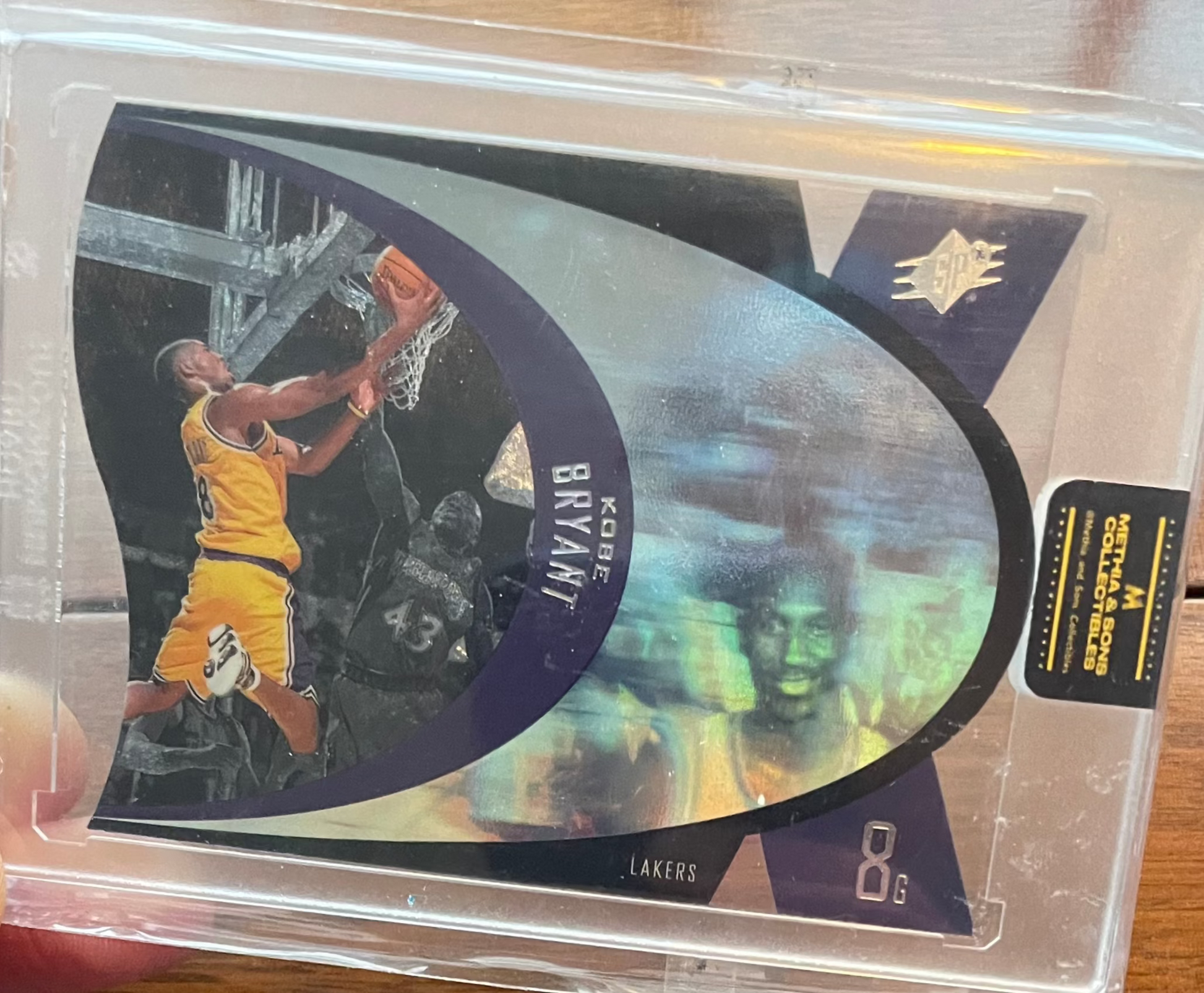 1997-98 Upper Deck SPx Kobe Bryant Die-Cut Hologram Rookie Card SPX22