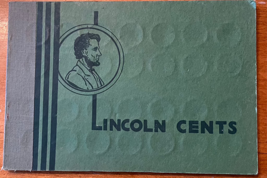 Collector's lot penny book with Lincoln cents; includes near-mint steel cents bonus.