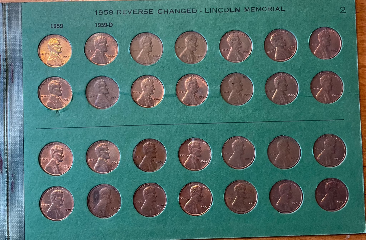 Collector's penny book with Lincoln Memorial cents and mint steel cents bonus.