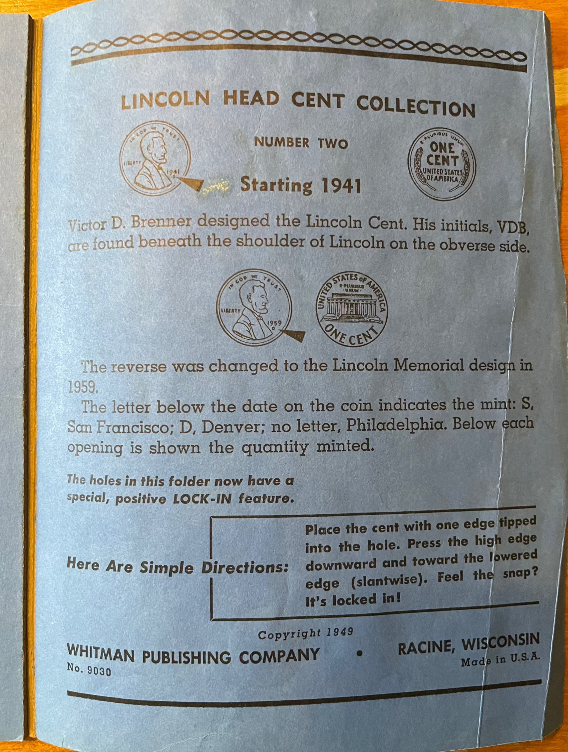 Collector's lot of Lincoln Head cents with Indian Head and near-mint steel cents bonus, featuring well-preserved coin books from 1941.