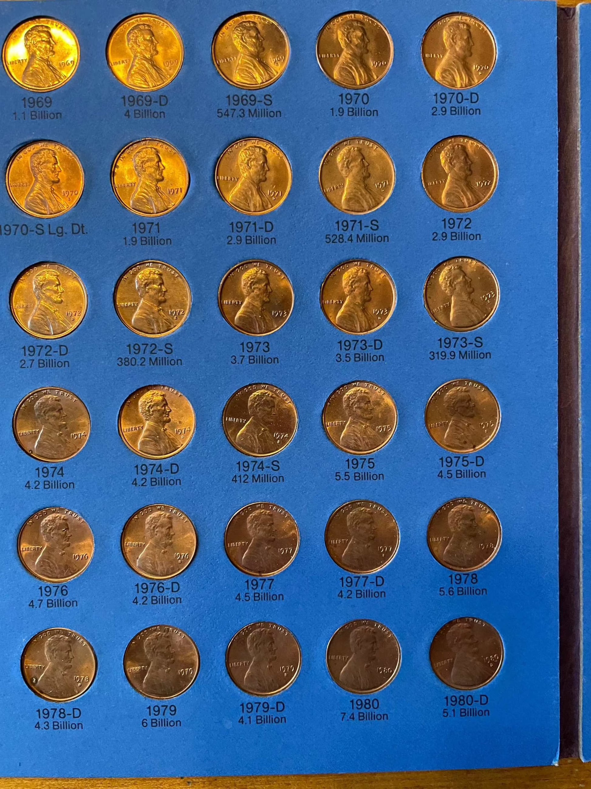 Collector's lot of penny books featuring Indian Head pennies and near-mint steel cents bonus.