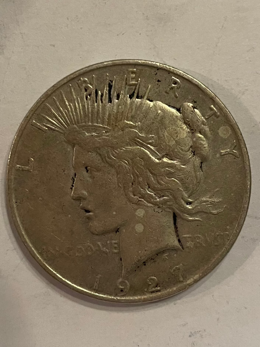 1927-D Peace US Silver Dollar - 90 Denver Minted