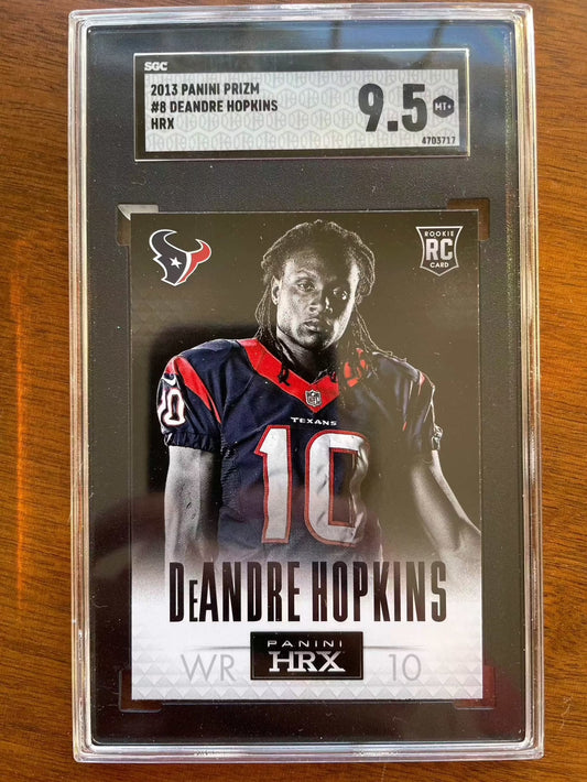 2013 Panini Prizm Hrx DEANDRE HOPKINS RC ROOKIE Card #8 SGC 9.5 collectible.