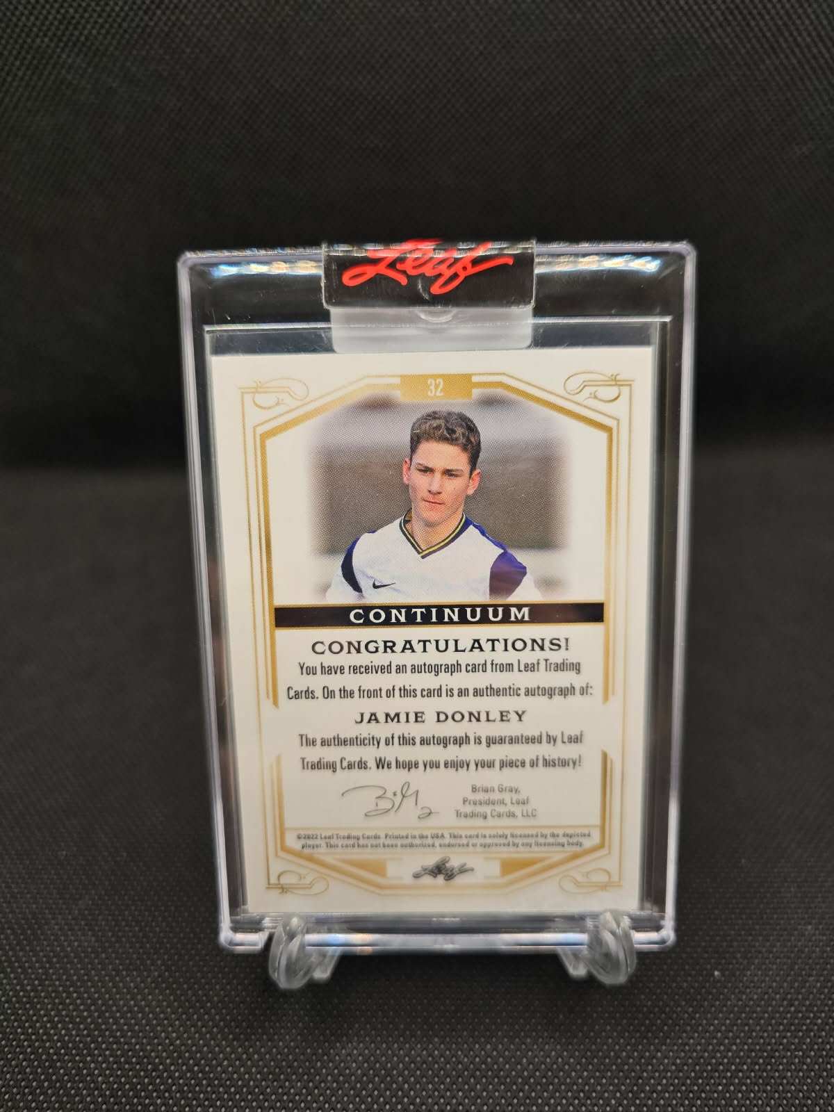 2022 Leaf Continuum Soccer #32 Jamie Donley Rookie RC Autograph Auto 34/37