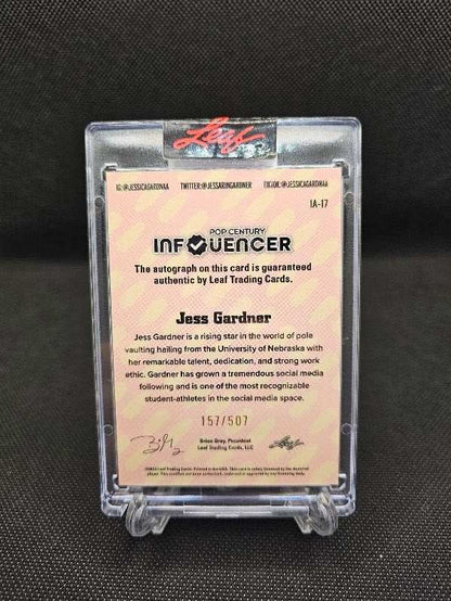 2023 Leaf Pop Century JESS GARDNER Influencer Gymnastics Autograph 157/507