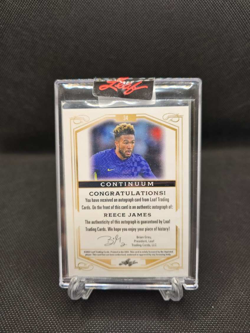 2022 Leaf Continuum Soccer Reece James Auto 36/36 Card 34 Leaf Exclusive Chelsea