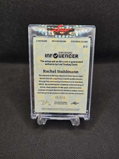 2023 Leaf Pop Century RACHEL STUHLMANN Influencer Tennis Autograph 45/610