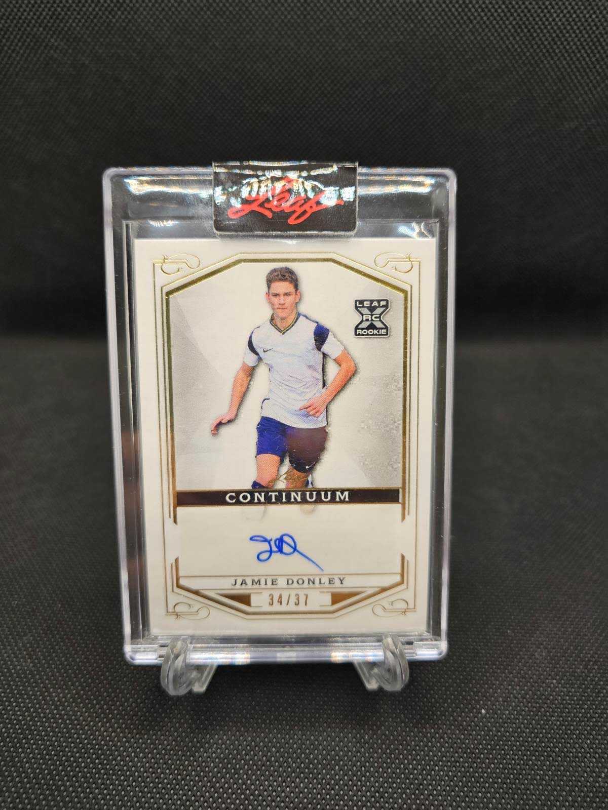 2022 Leaf Continuum Soccer Jamie Donley Rookie Autograph Card #34/37