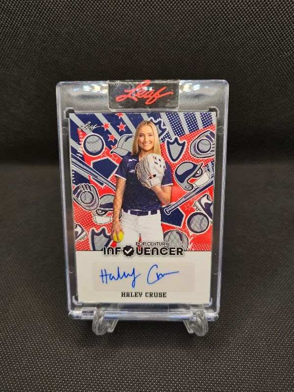 2023 Leaf Pop Century Haley Cruse Influencer Softball Autograph Card 84/201