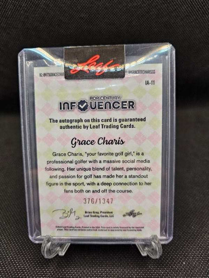2023 Leaf Pop Century GRACE CHARIS Influencer Golf Autograph 376/1347