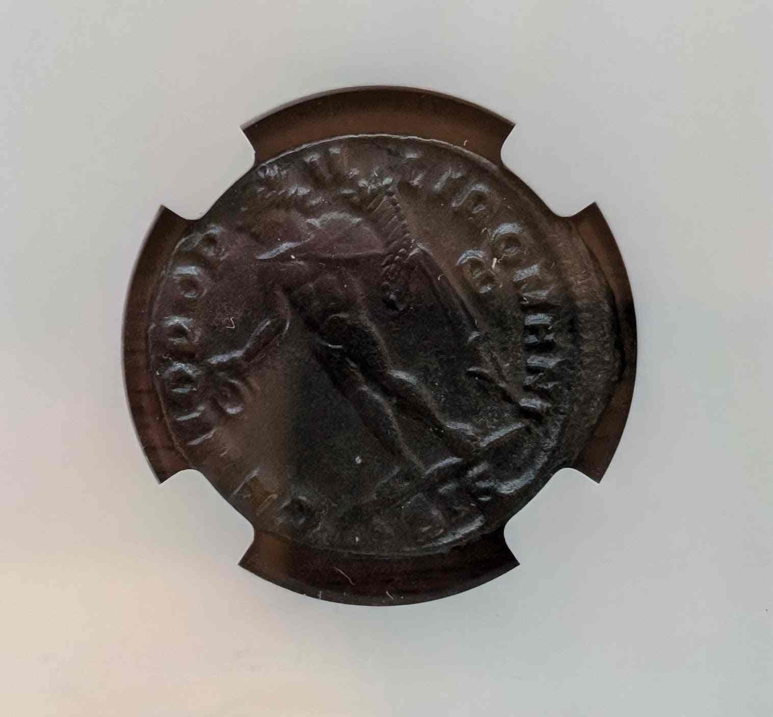 Roman Empire Maximian BI Nummus coin from Siscia, 286-310 AD, VF35 quality.