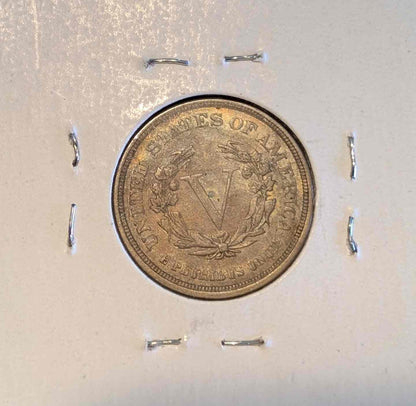 1883 Liberty Head Nickel without cents in protective holder.