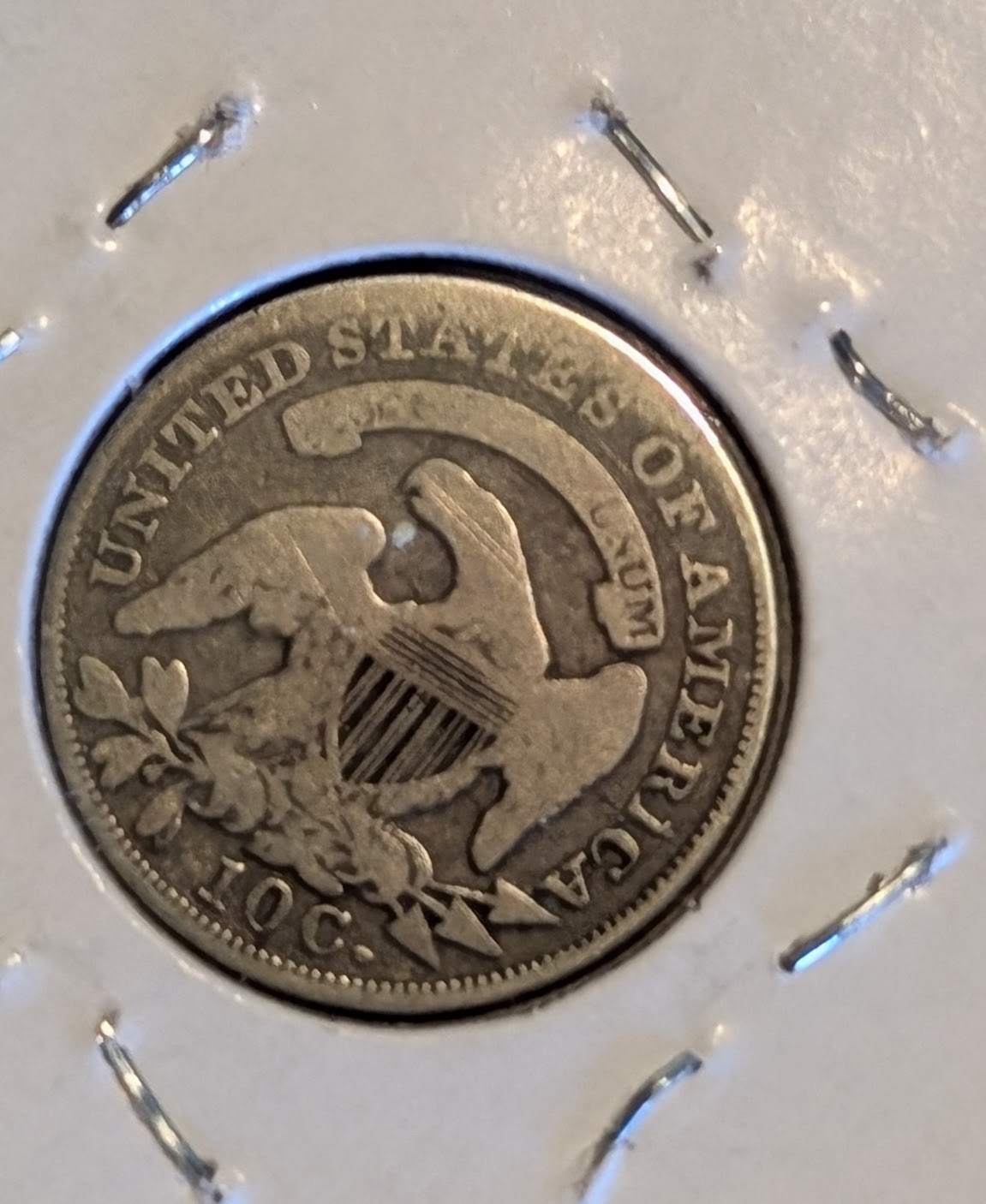 1836 Capped Bust Dime featuring Lady Liberty and capped eagle design.