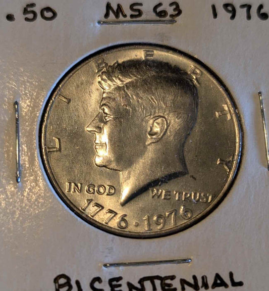 1976 Kennedy Half Dollar coin in high-quality condition.