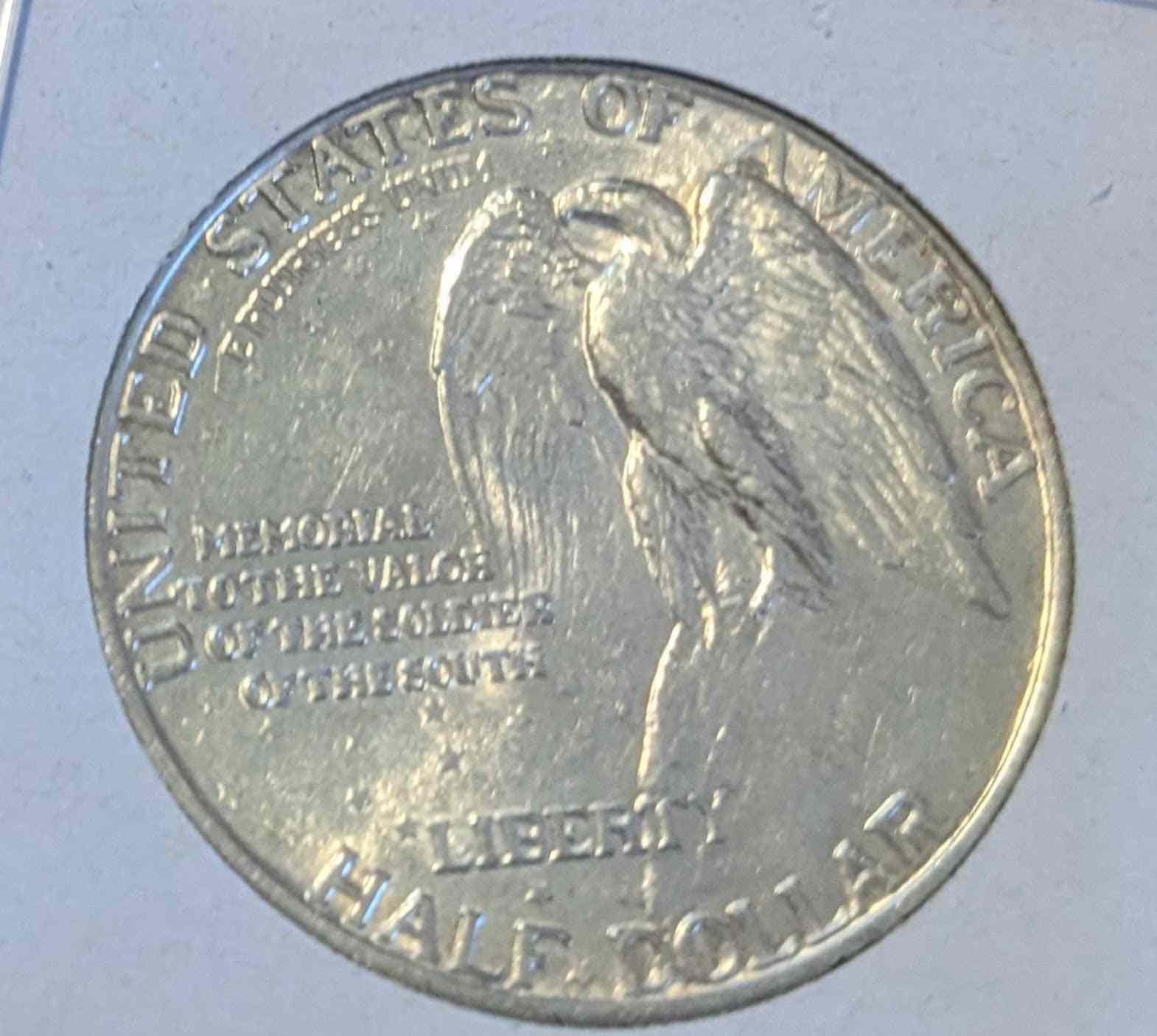 1925 Stone Mountain Half Dollar collectible coin, reverse side showing eagle design.