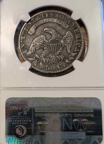 1832 Capped Bust Half coin VF25, small letters design in holder.