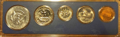 1966 US Mint Uncirculated Coin Set featuring BU coins in original condition.
