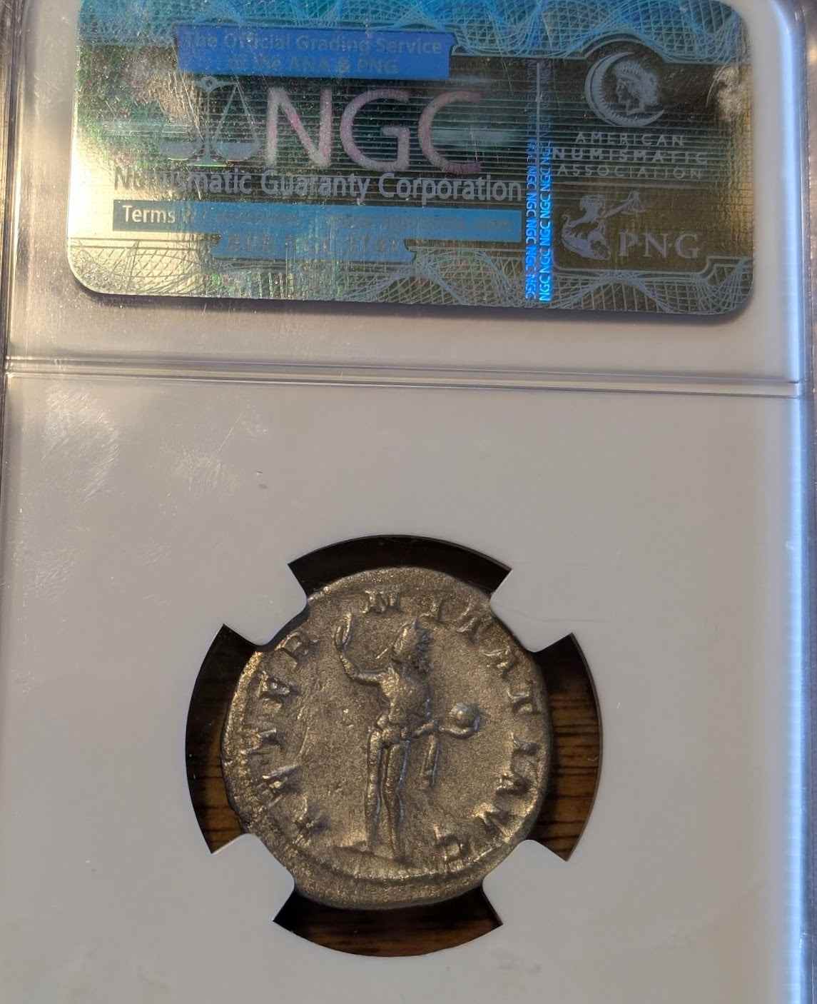 238-244 AD Roman Empire Gordian III double-denarius coin in VF condition.