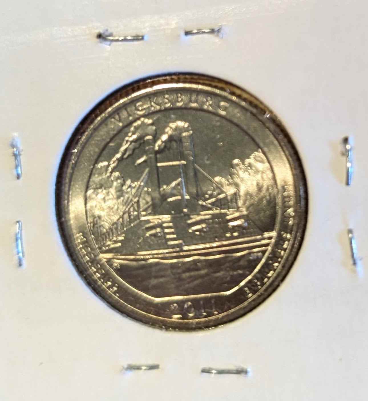 2011 P Vicksburg Quarter in mint state, rare collector's item.