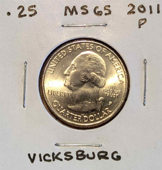 2011 P Vicksburg Quarter mint state collector's item.