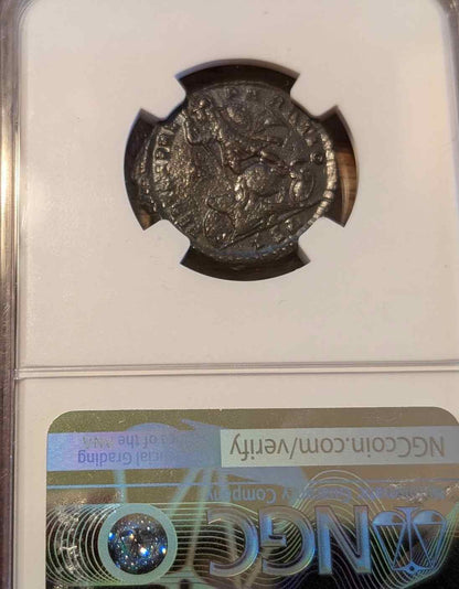 Ancient Roman Empire Constantius II BI Centenionalis coin, very fine condition, from AD 337-361.